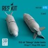 RESKIT RS72-0530 BLG-66 Belouga cluster bombs (2 pcs) (3D Printed) 1/72